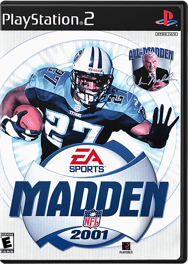 Madden NFL 2001 Super Bowl box art for Playstation 2